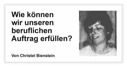 Als Christel Bienstein noch die große Frage stellte