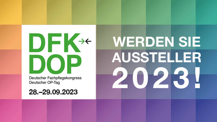 Buchen Sie einen der begehrten Standflächen auf dem Deutschen Fachpflegekongress | OP-Tag 2023 und profitieren Sie von unseren flexiblen Ausstellungspaketen.