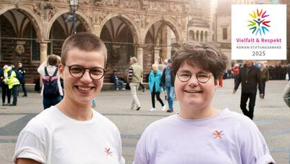 Der Korian Stiftungsaward 2025 geht an "vielfältig.Bremen" – den ersten Pflegedienst, der geschlechtliche Vielfalt und Sexualität systematisch in die Pflege integriert. Der Korian Stiftungsaward 2025 geht an "vielfältig.Bremen" – den ersten Pflegedienst, der geschlechtliche Vielfalt und Sexualität systematisch in die Pflege integriert.