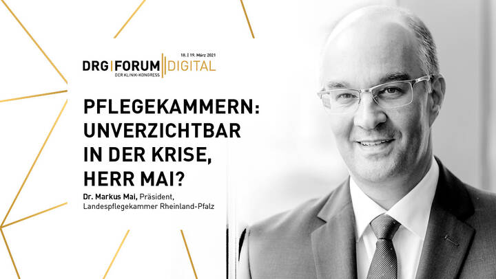 Das Präsidiumsmitglied der Bundespflegekammer, Markus Mai, wird am 19. März 2021 auf dem PFLEGEMANAGEMENT-FORUM Stellung beziehen.