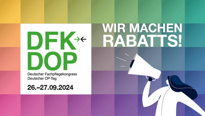 Beim Ticketkauf für den Deutschen Fachpflegekongress | OP-Tag am 26. und 27. September 2024 lässt sich einiges sparen.