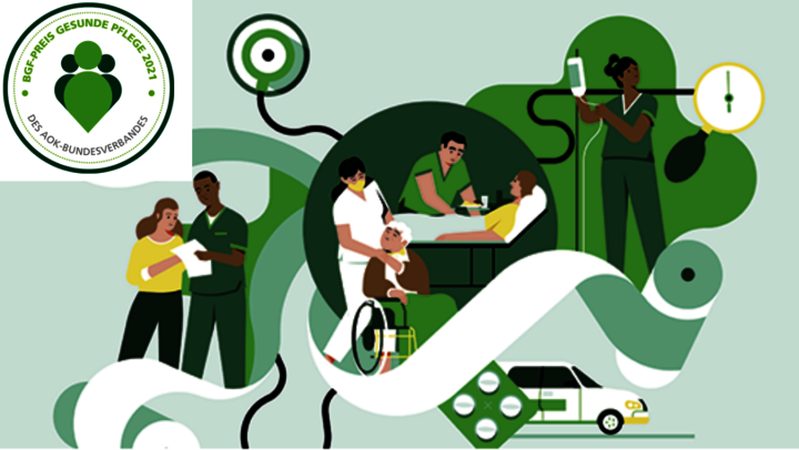 Mit innovativen Ideen die Gesundheit von professionell Pflegenden verbessern ist das Ziel des AOK-Wettbewerbs "Gesunde Pflege". 