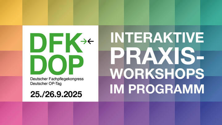 Interaktiv statt passiv: Der DFK bietet praxisnahe Expertenforen und mehr als zehn kostenfreie Workshops zu Themen wie Atemwegsmanagement, Neuro-Intensivpflege und Kinästhetik. Jetzt Platz sichern und mitmachen!