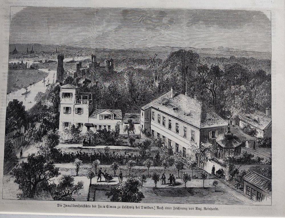 Die Invalidenheilstätte von Marie Simon in Loschwitz.